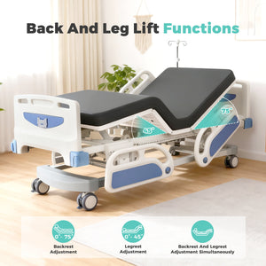 OLERN Advanced 5 Function Hospital Bed – Extended Height Range (18-31.9")