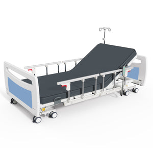 OLERN Ultra Low Hospital Bed – 10" Low Height, Wing Side Rails, Waterproof Mattress